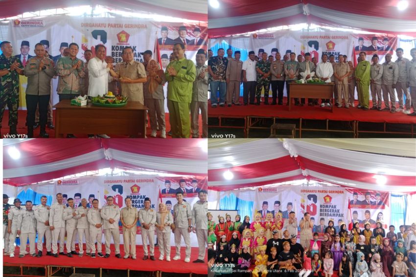 DPC Gerindra Sergai Peringati HUT ke-18 : Bergerak Kompak, Berdampak Untuk Kader, Generasi Muda, UMKM dan Program Presiden RI
