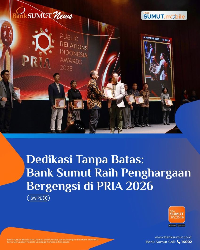 Bank SUMUT Raih Penghargaan PRIA Special Achievement 2026