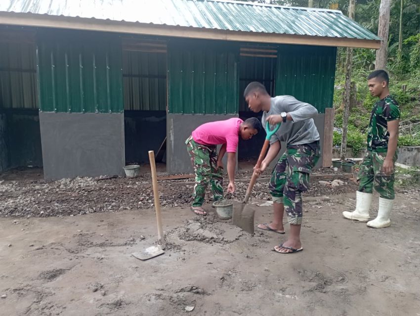 Satgas TMMD ke-127 Kodim 0212/TS Bangun MCK di Huta Tonga, Dansatgas: 'Kami Ingin Warga Hidup Lebih Sehat'