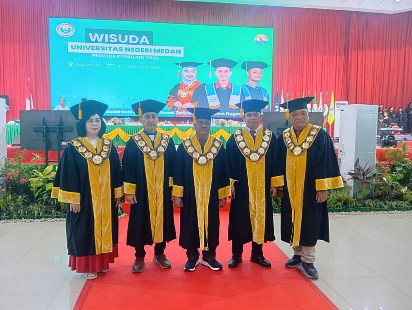 Unimed Wisuda 1.046 Lulusan, Rektor : Jadilah Generasi Tangguh Menuju Indonesia Emas 2045