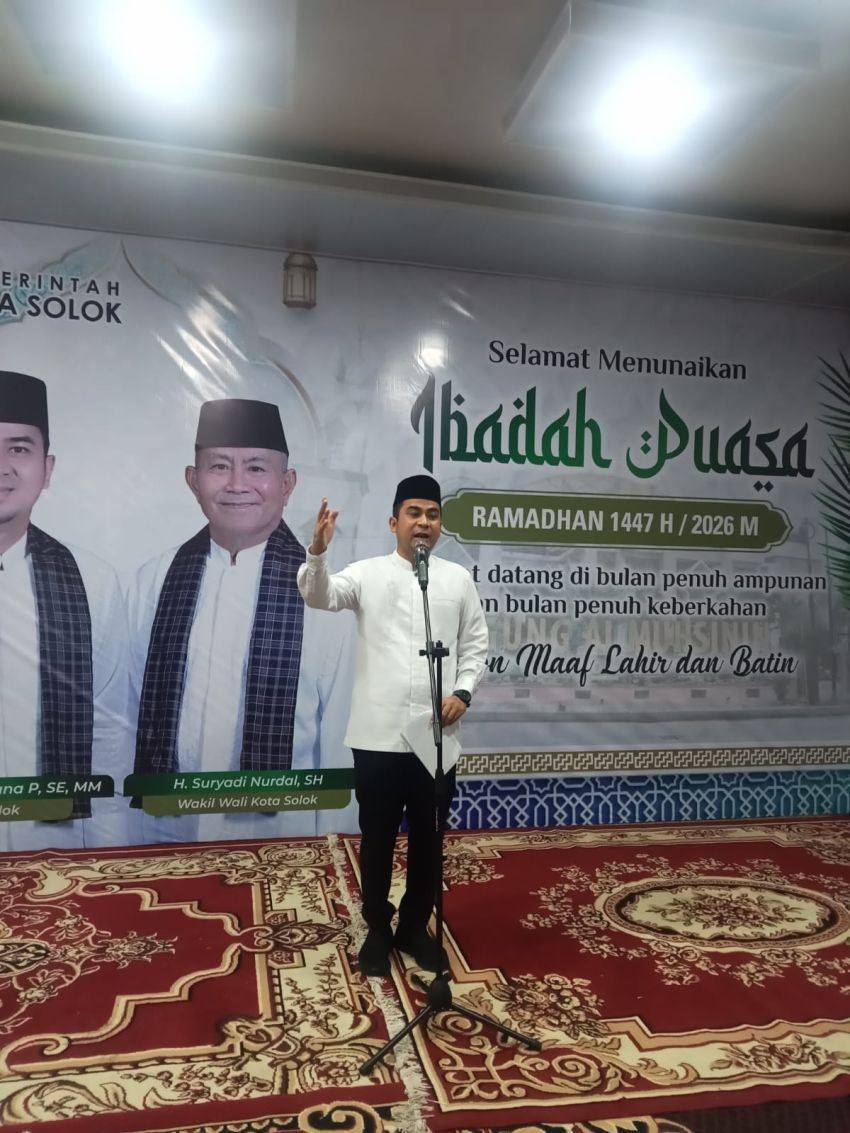 Saat Pembekalan Tim Safari Ramadhan, Wali Kota Solok Ramadhani umumkan PDAM Gratis Masjid, Prioritas BPJS dan infrastruktur.