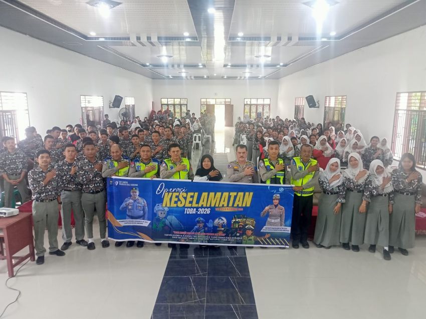 Dalam Rangka Ops Keselamatan Toba 2026, Sat Lantas Polresta Deli Serdang Berikan Penyuluhan Kepada Pelajar