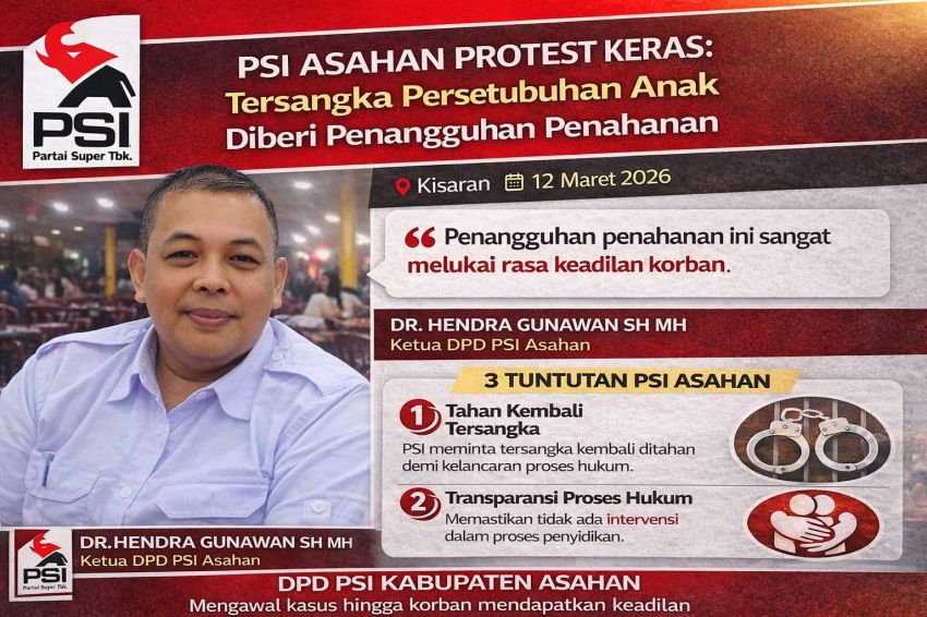 PSI Asahan Protes Penangguhan Penahanan Tersangka Kasus Persetubuhan Anak, Minta Kapolres Tinjau Ulang Putusan