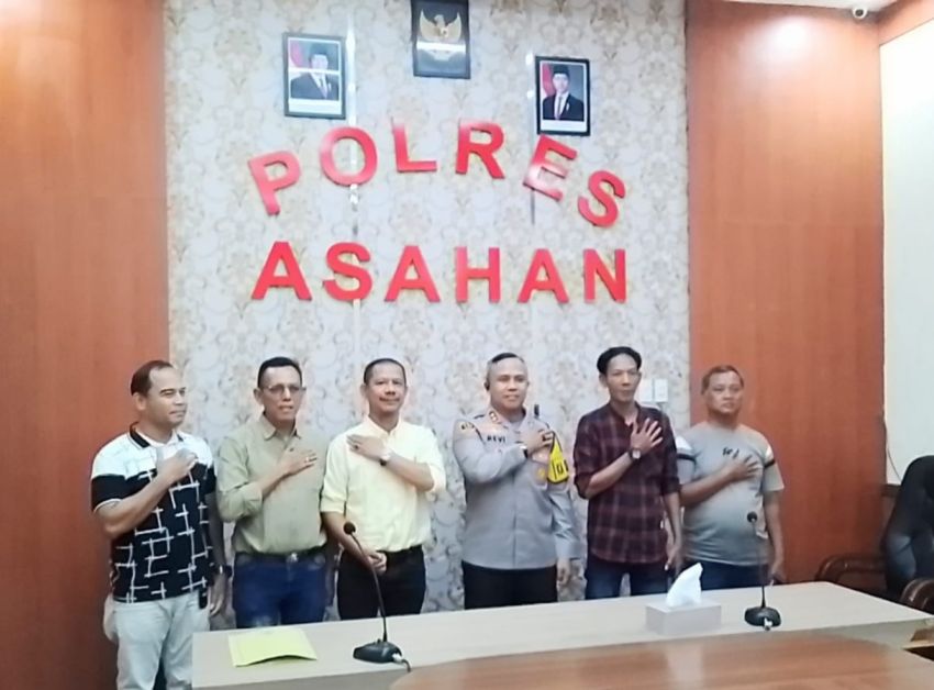 Sinergitas Tanpa Batas, Kapolres Asahan Terima Kunjungan Silaturahmi Pewarta Polrestabes Medan