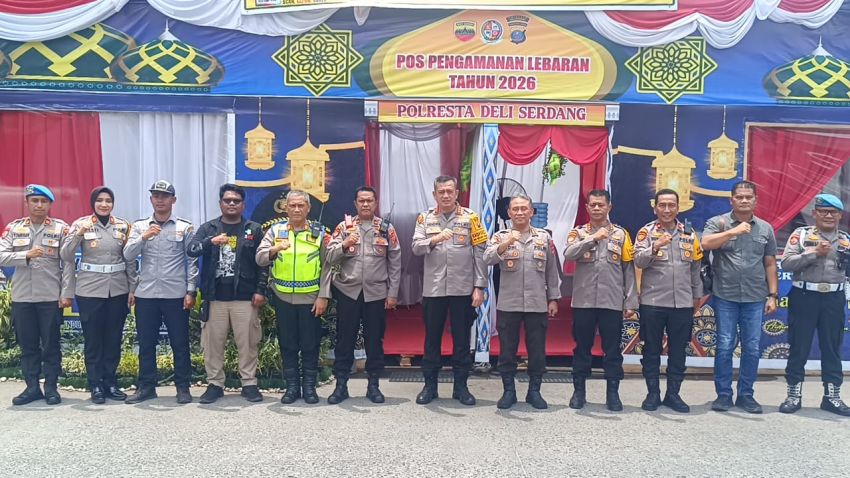 Paman Polda Sumut Tinjau Kesiapan Pos Pengamanan Ops Ketupat Toba 2026 di Polresta Deli Serdang