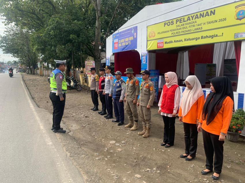 Jelang Idul Fitri 2026, Personel Gabungan Siaga di Pos Yan Barumun Polres Padang Lawas