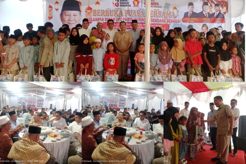 Gerindra Sergai Gelar Buka Puasa Bersama, Sekda Sergai Apresiasi Kepedulian Sosial Partai