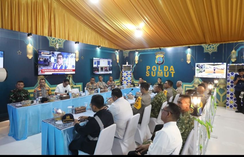 Kapolda Sumut Dampingi Kapolri Pimpin Pemantauan Nasional Malam Takbiran dari Medan