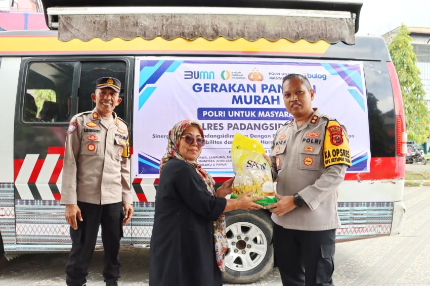 Gerakan Pangan Murah Polri Digelar, Kapolres Padangsidimpuan AKBP Wira Prayatna: Bantu Warga Dapat Beras Harga Terjangkau