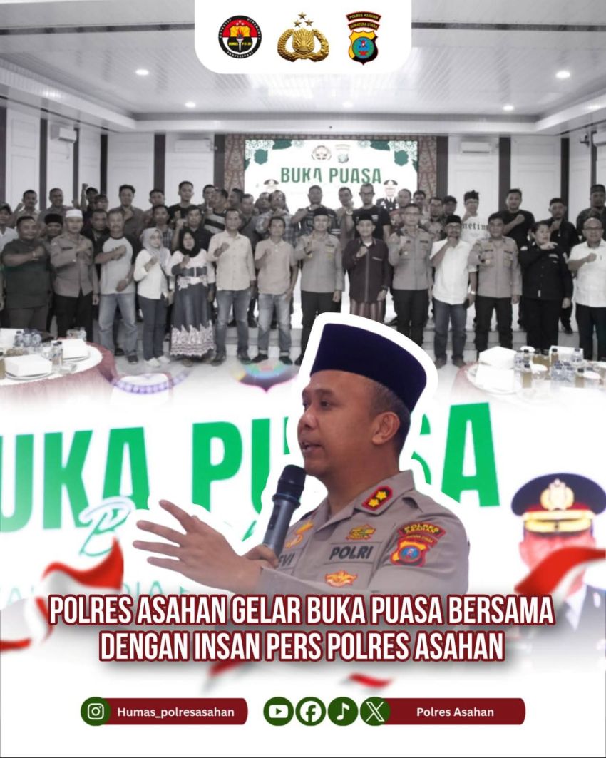 Polres Asahan Gelar Buka Puasa Bersama Insan Pers, AKBP Revi : Peran Media Sangat Strategis