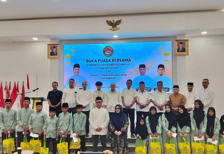 Taekwondo Sumut dan Medan Buka Puasa Bersama Anak Yatim