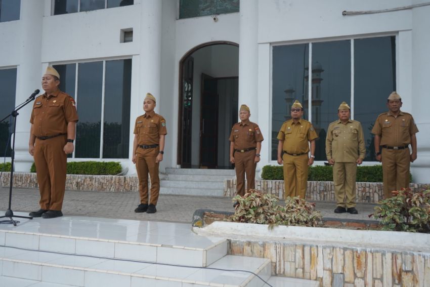 Upacara Gabungan Bulan Maret 2026 di Pimpin Sekda Asahan