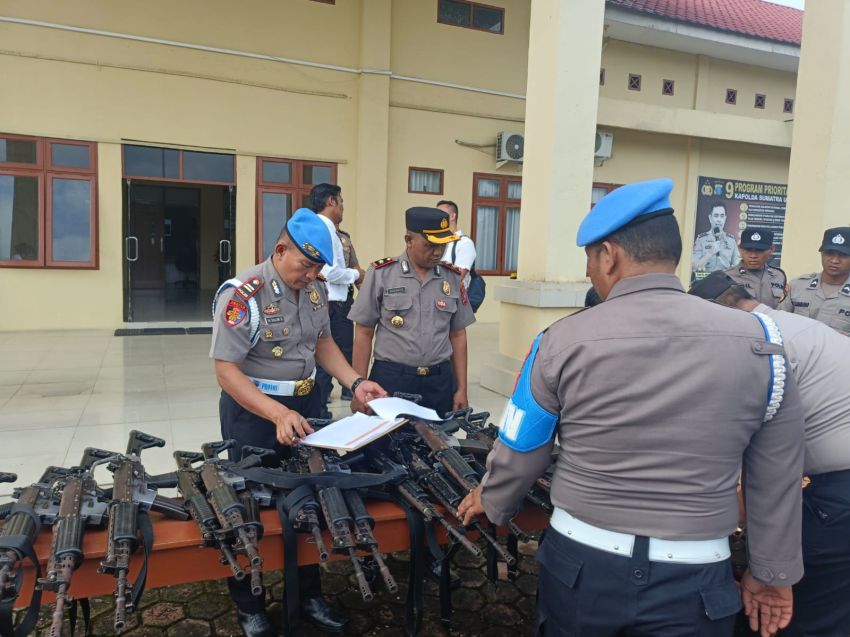 Senpi Dinas Dicek Ketat, Polres Padang Lawas Tegaskan Komitmen Profesionalitas Anggota