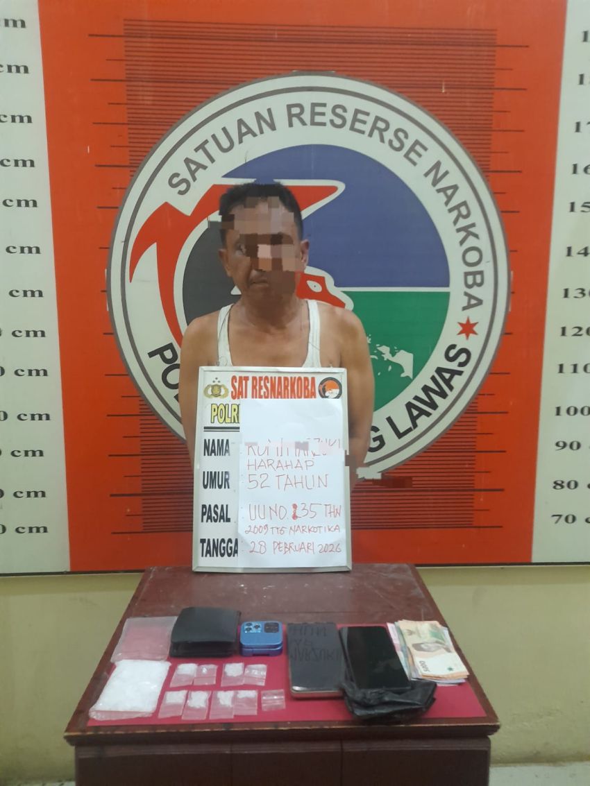 Digerebek Dini Hari, Pengedar Sabu di Pasar Sibuhuan Dibekuk Satresnarkoba Polres Palas