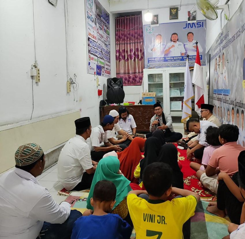 Tausiyah Ramadhan Ustadz Asroy di JMSI Tabagsel, Ingatkan Insan Pers Pentingnya Tabayyun
