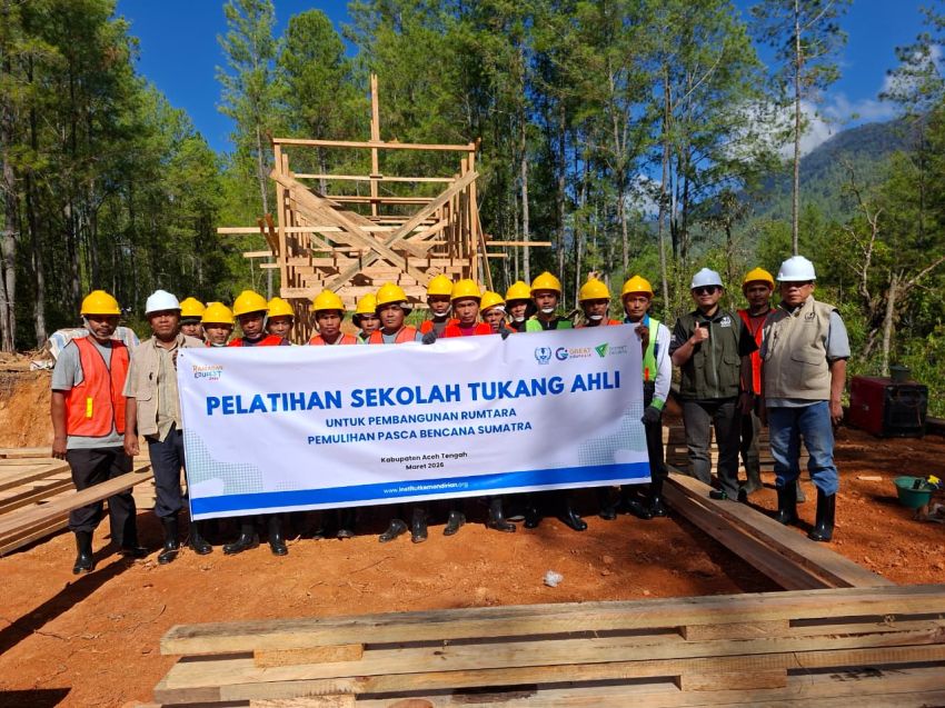 Dompet Dhuafa Gelar Pelatihan Sekolah Tukang Ahli bagi Penyintas Bencana di Aceh Tengah