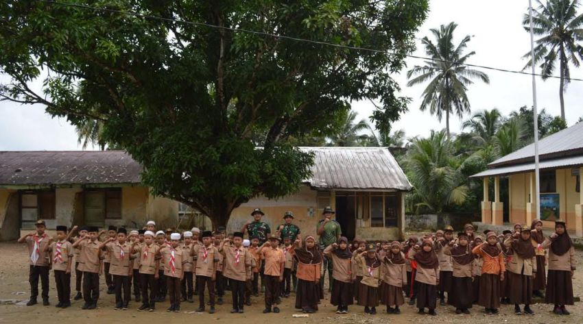 Tegap Langkah di Simataniari, Kala Satgas TMMD Ke-127 Kodim 0212/Tapsel Menabur Disiplin dan Cita-Cita