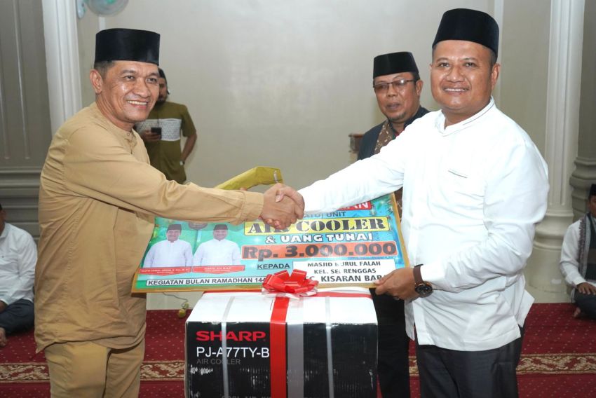 Safari Ramadhan Khusus, Wakil Bupati Asahan Bersama Tim Kunjungin Masjid Al Falah Sei Renggas