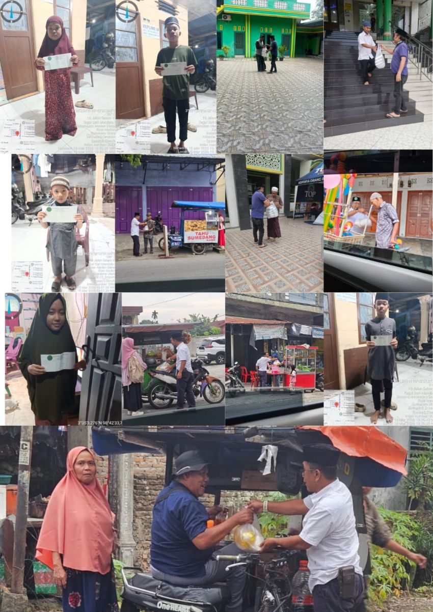 RAMADHAN KE-20, BAKOPAM SUMUT SALURKAN SANTUNAN DAN SEMBAKO UNTUK YATIM, DUAFA DAN PEDAGANG KECIL