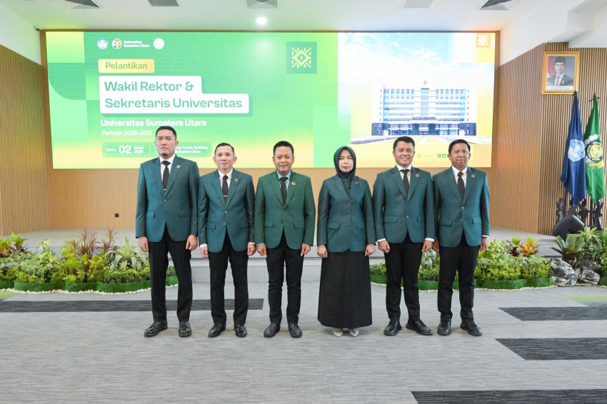 Wakil Rektor dan Sekretaris USU Dilantik, Rektor Muryanto: Harus Menjadi Role Model