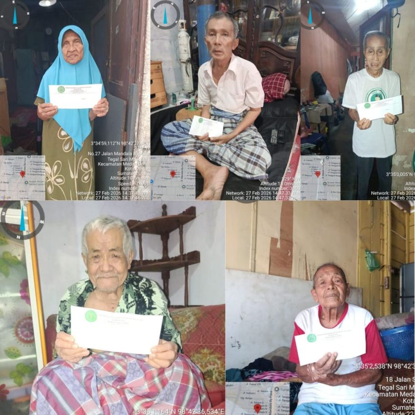 RAMADHAN KE-12, BAKOPAM SUMUT SALURKAN SANTUNAN UNTUK LANSIA