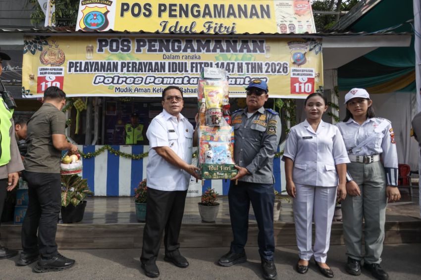 Wali Kota bersama Forkopimda mengunjungi Pos Pam Hari Raya Idul Fitri Tahun 2026