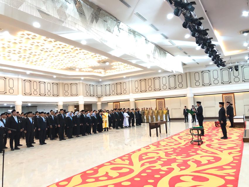 308 Pejabat Dilantik di Kantor Gubernur Sumut, Bobby Tekankan Target Kerja Terukur