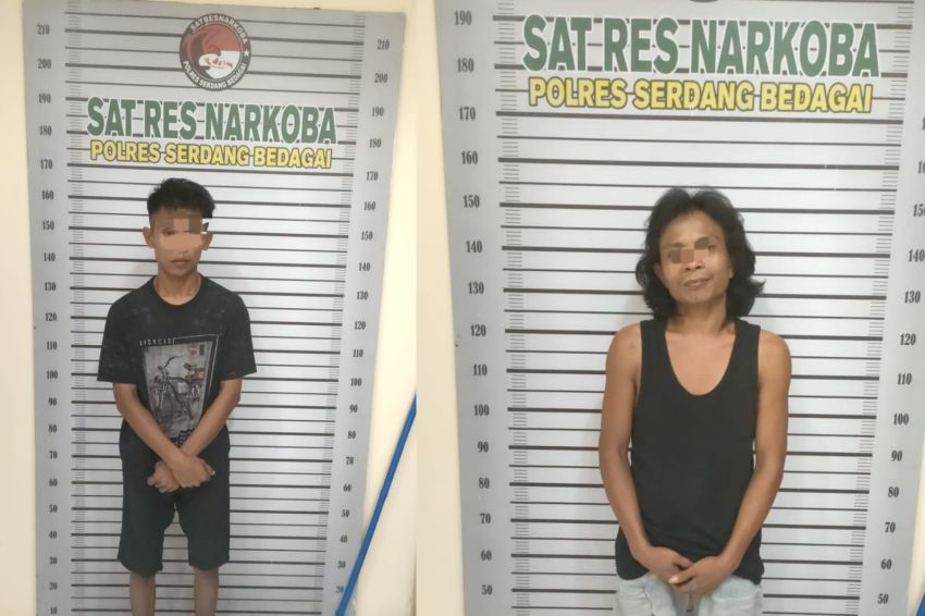 Digerebek Saat Transaksi, Dua Pengedar Sabu di Pantai Cermin Dibekuk Sat Narkoba Polres Sergai
