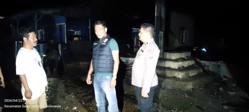 Sigap! Polres Tapsel Amankan TKP Kebakaran di Sayurmatinggi, Kerugian Capai Ratusan Juta