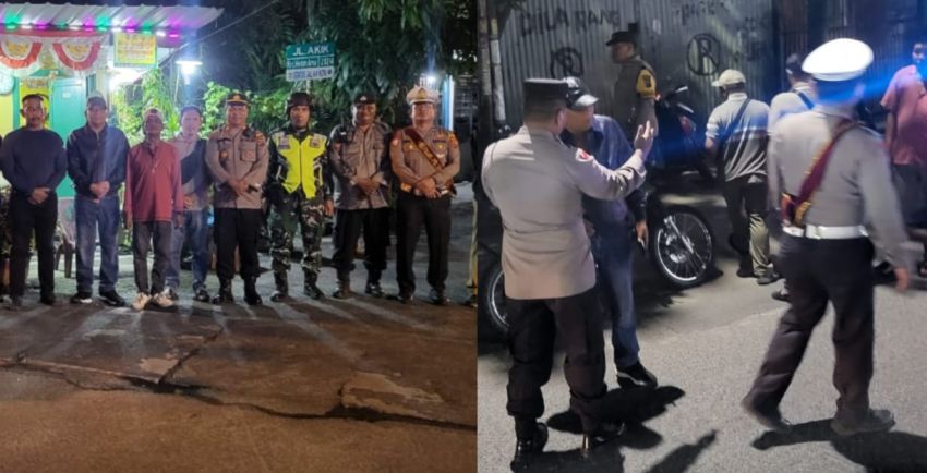 Patroli Gabungan 3 Pilar Polsek Medan Area Tekan Gangguan Kamtibmas