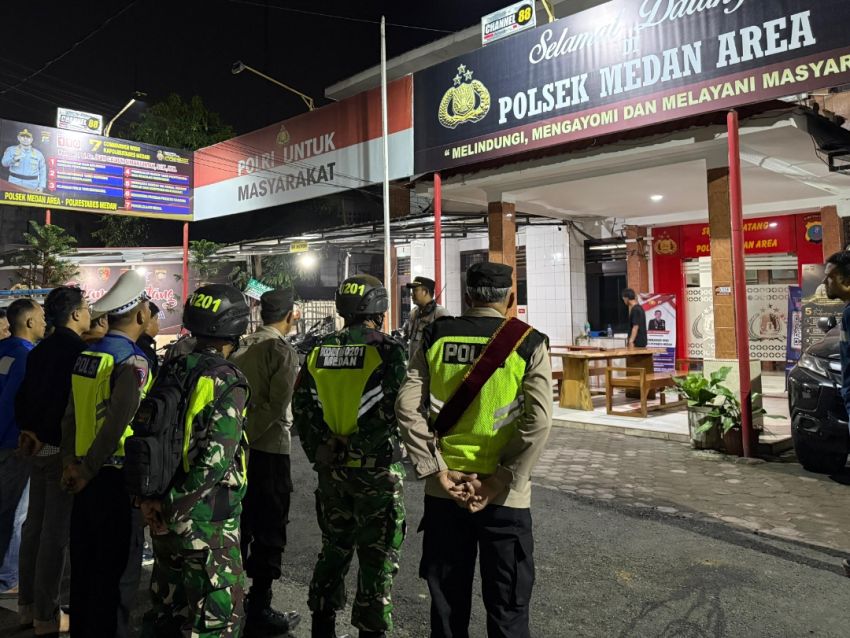 Kapolsek Medan Area Pimpin Giat Patroli Gabungan 3 Pilar, Atensi Kejahatan Jalanan (3C)