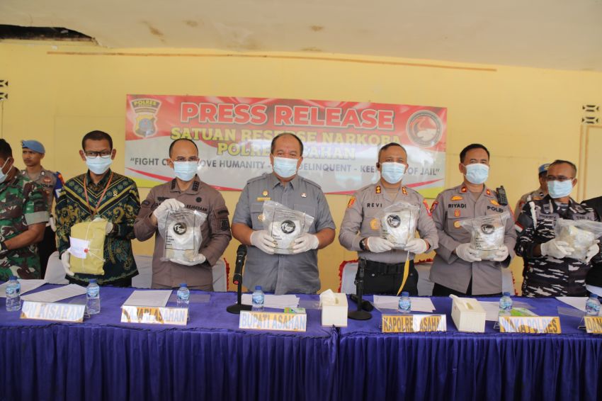 Gagalkan Penyelundupan 5 Kg Sabu dari Malaysia, Bupati Asahan Berikan Apresiasi Tinggi ke Polres