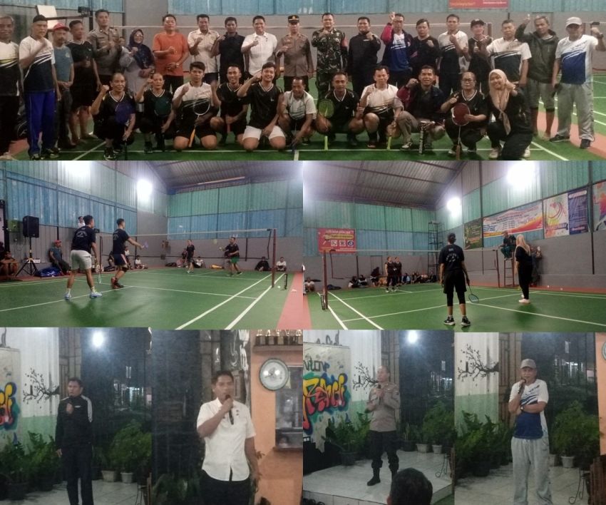 Dispora Medan dan Camat Medan Marelan Buka Turnamen Badminton PB Mitra Sporty : Kompak dan Sehat Diatas Kemenangan