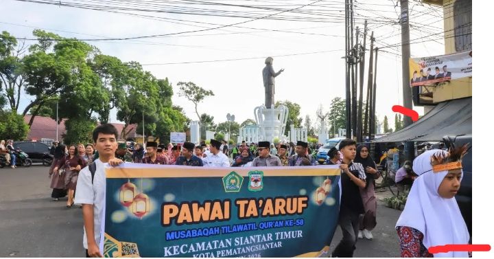 Wali Kota diwakili Staf Ahli membuka (MTQN ke XIX Tingkat Kecamatan Siantar dilaksanakan di Masjid Nurul Huda