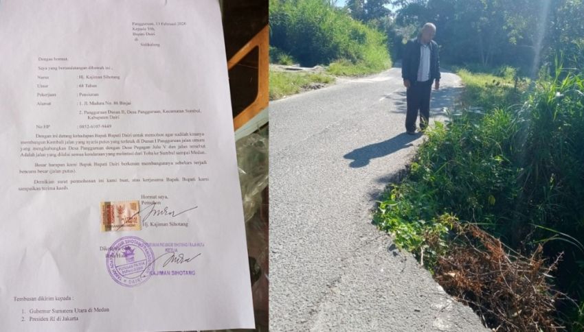 Warga Dairi Keluhkan Jalan Nyaris Putus, Kajiman Sihotang Minta Perhatian Pemerintah.