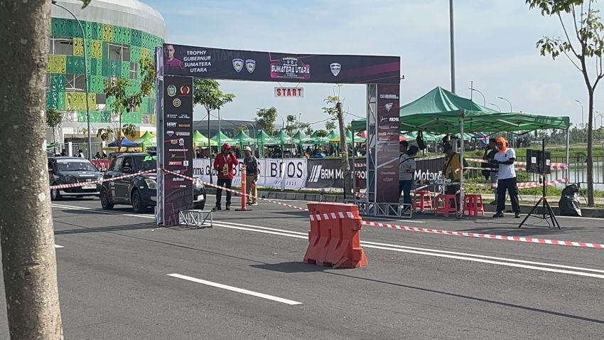 Polresta Deli Serdang Laksanakan Pengamanan Kejurnas Sprint Rally Trophi Gubernur Sumut di Sport Centre Batang Kuis