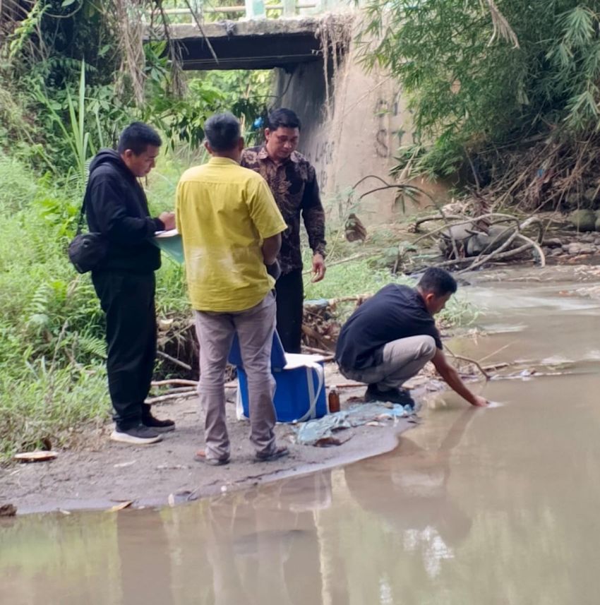 Diduga Limbah PTPN III Gunung Para Picu Pencemaran Sungai Bahilang, Pemerintah Sergai melalui DLH Turun Tangan