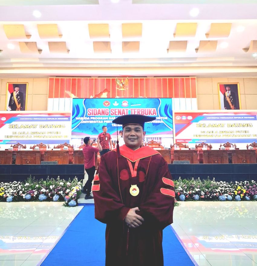 Letkol Arm M. Dastin Meta Swandana Raih Gelar M.Han pada Wisuda Unhan RI 2026