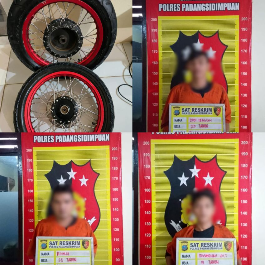 Gerak Cepat Resmob Padangsidimpuan, Sindikat Curanmor di Padangsidimpuan Berhasil Dibekuk