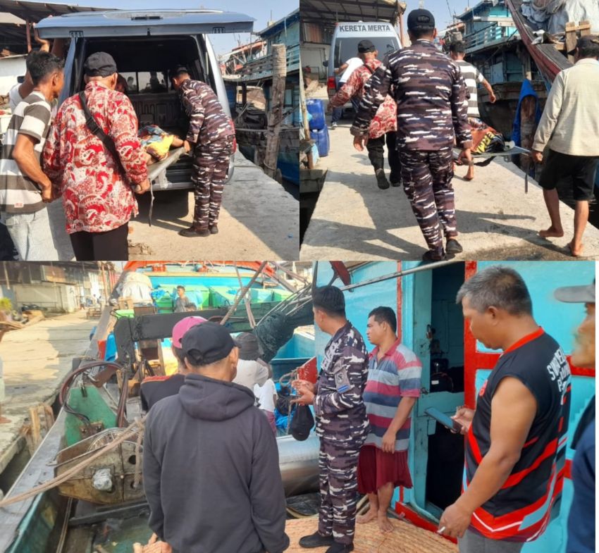 TNI AL Sigap Tangani Kecelakaan Kerja Nelayan di Belawan