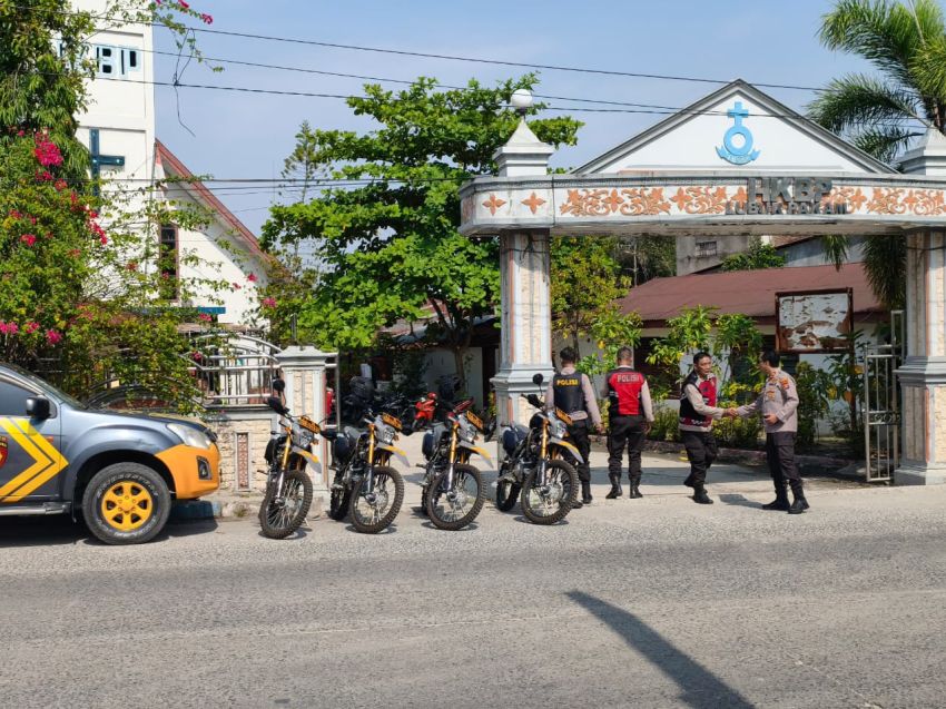 Polresta Deli Serdang Hadir Dalam Pelaksanaan Jumat Agung, Pastikan Pelaksaan Ibadah Aman Dan Kyusuk