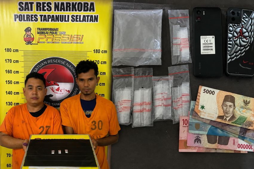 Kurir Sabu Dibayar Pakai Narkoba, Polres Tapsel Bongkar Modus Baru Peredaran Sabu di Bintuju