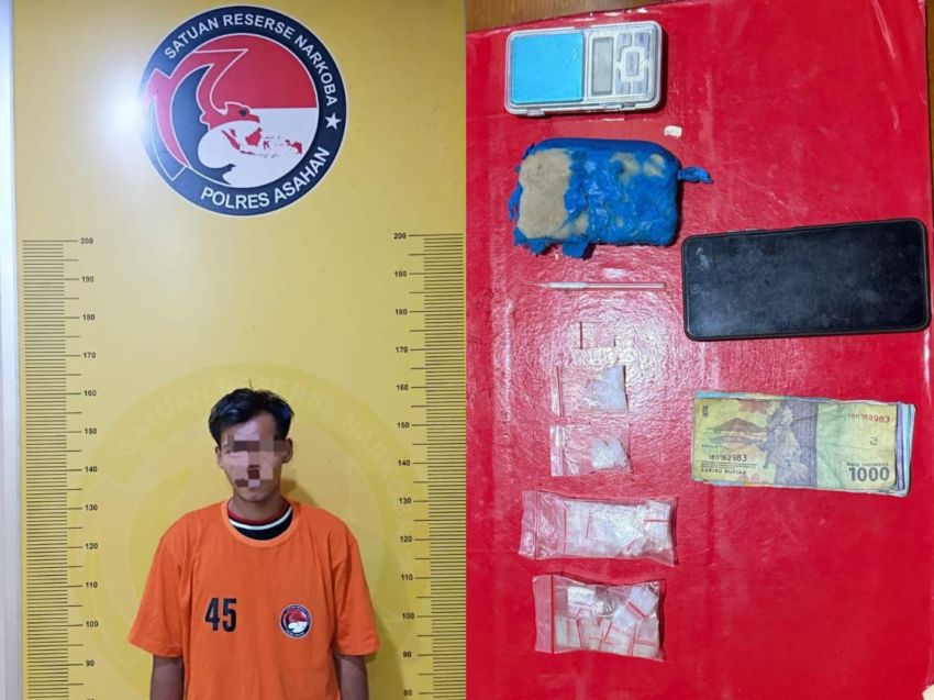 Satres Narkoba Polres Asahan Berhasil Amankan Pengedar Sabu di Sei Dadap, Barang Bukti 5,78 Gram Disita