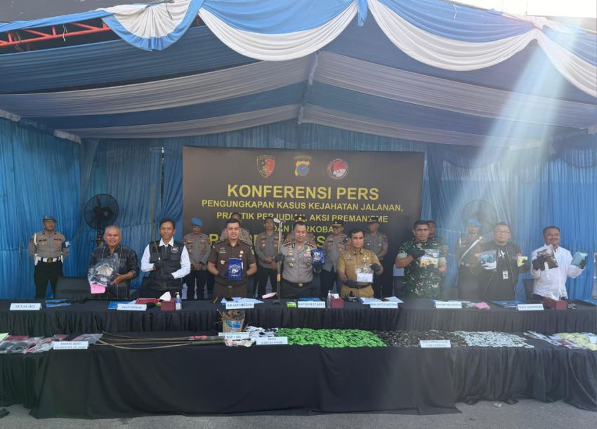 Polrestabes Medan Ringkus 290 Tersangka Kejehatan Jalanan Kasus Praktek Perjudian, Premanisme dan Narkoba