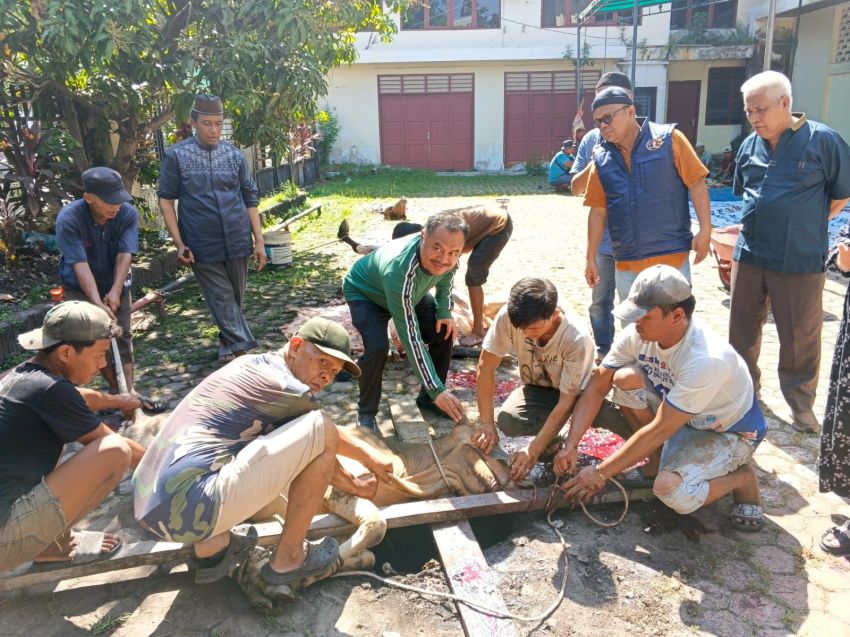 BNCT dan PT Kurnia Aneka Gemilang Salurkan Hewan Kurban ke PWI Sumut