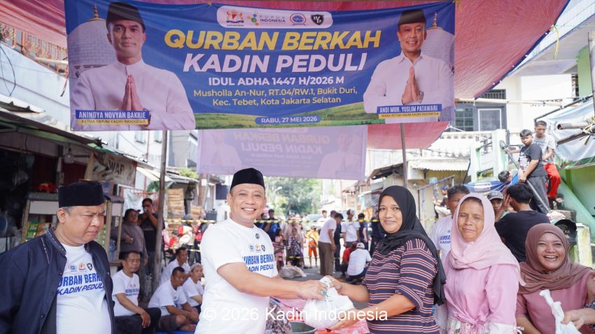 Kadin Indonesia Tebar Hewan Kurban di Tebet, Perkuat Semangat Gotong Royong