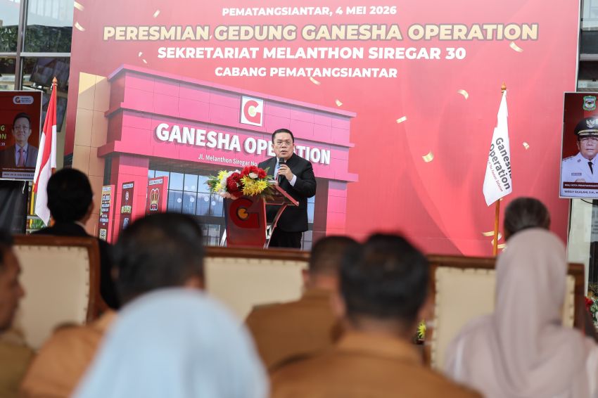 Wali Kota Meresmikan Gedung Bimbingan Belajar Ganesha Operation Sekretariat Melanthon Siregar