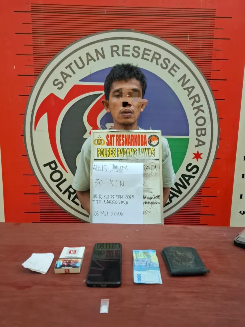 Geger! Diduga Edarkan Sabu di Padang Lawas, Pemuda 20 Tahun Diciduk Tim Opsnal Satresnarkoba Polres Palas