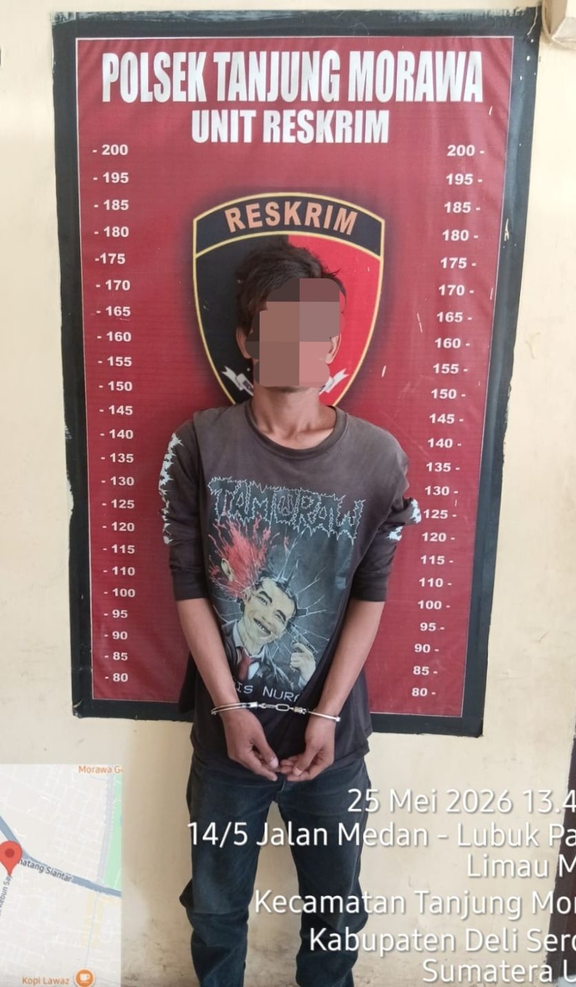 Polsek Tanjung Morawa Polresta Deli Serdang Berhasil Amankan Pelaku Curanmor Honda Beat