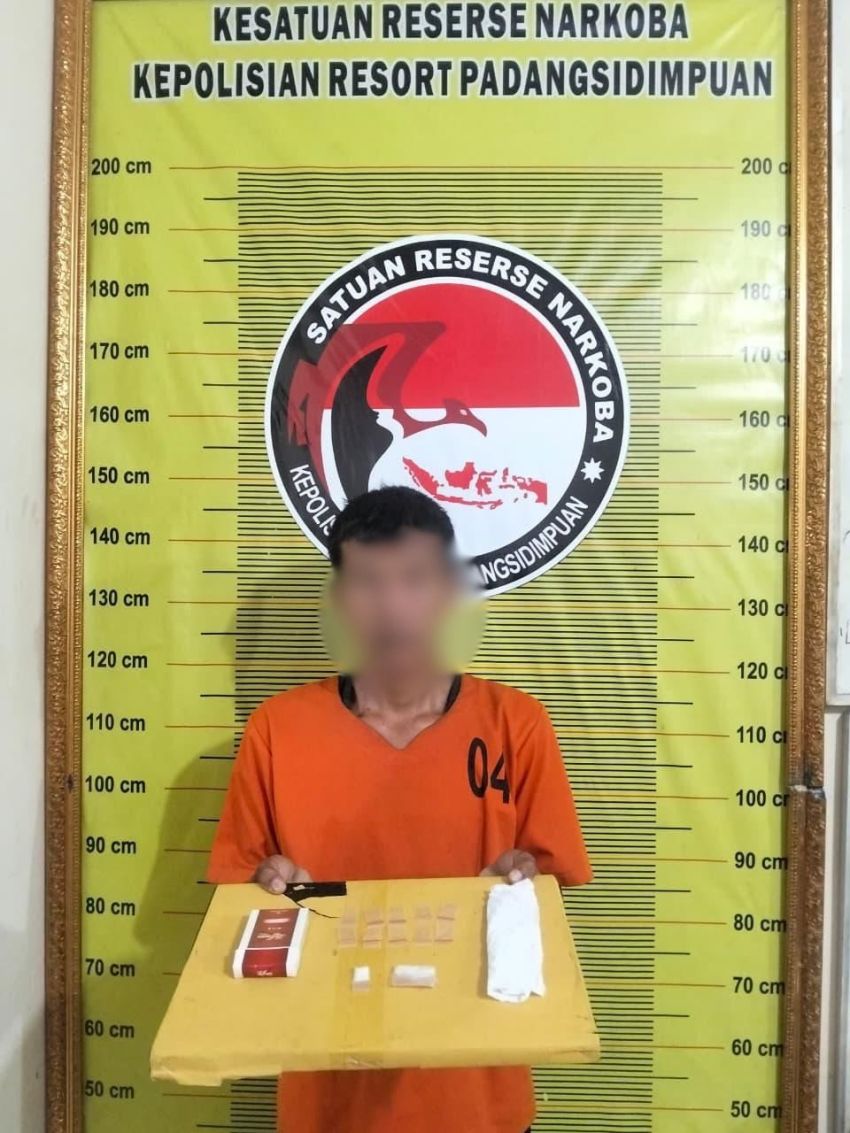 Satresnarkoba Polres Padangsidimpuan Tangkap Pengedar Sabu di Bonan Dolok, Barang Bukti 1,79 Gram Diamankan